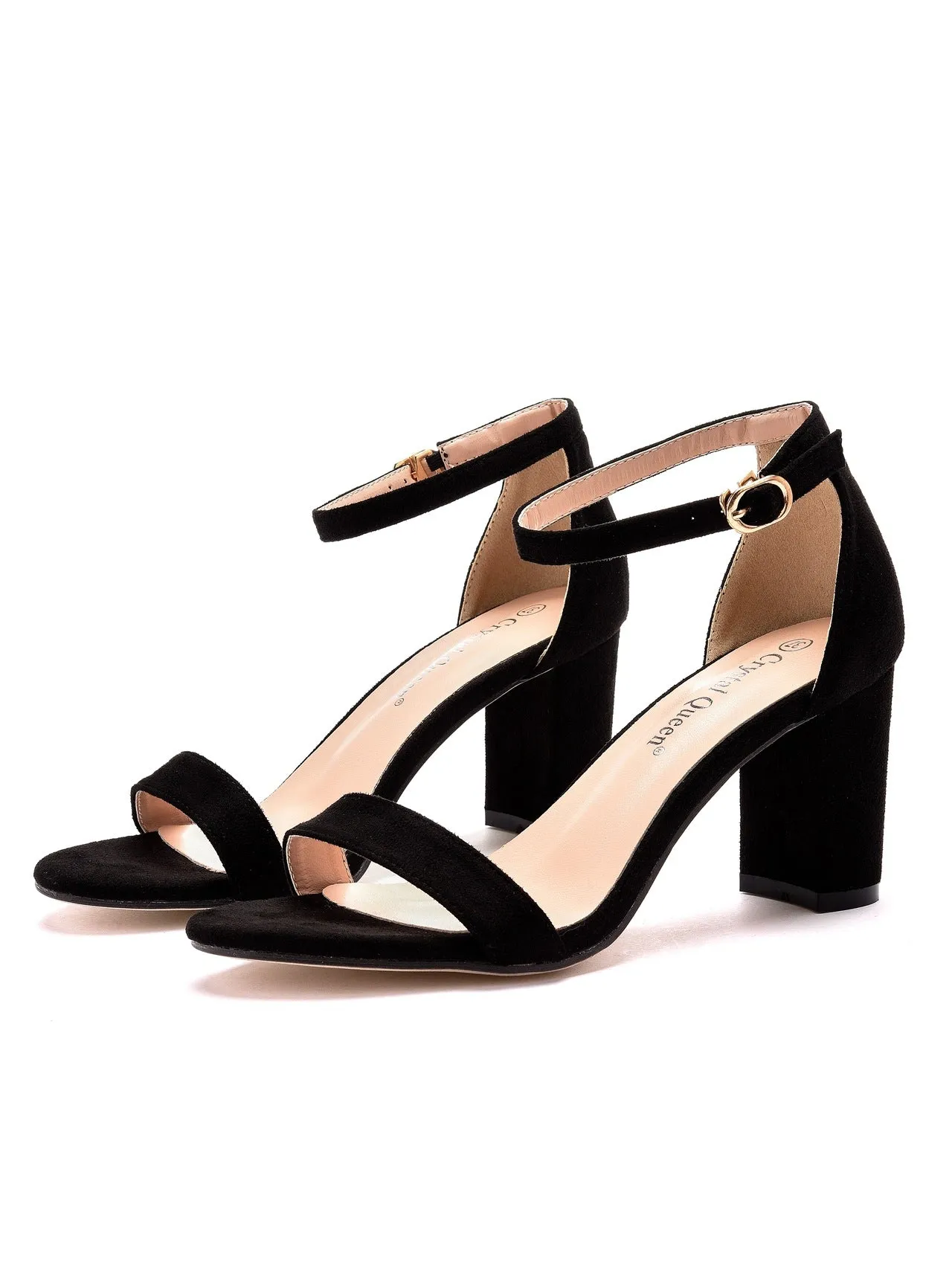 7 cm Thick Heel Round Head Square Root Sandals