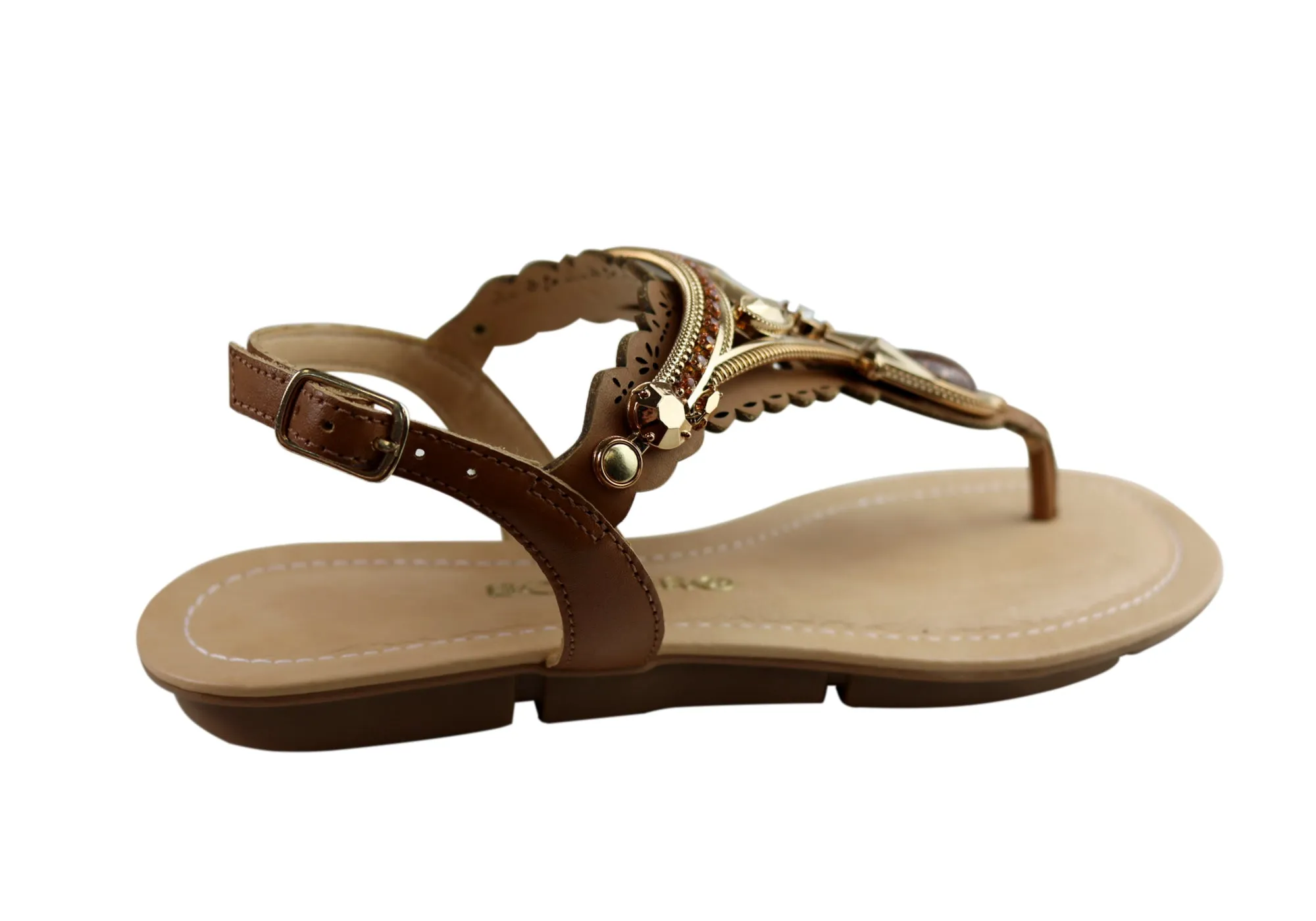 Bottero Caymen Womens Comfortable Leather Sandals Made In Brazil