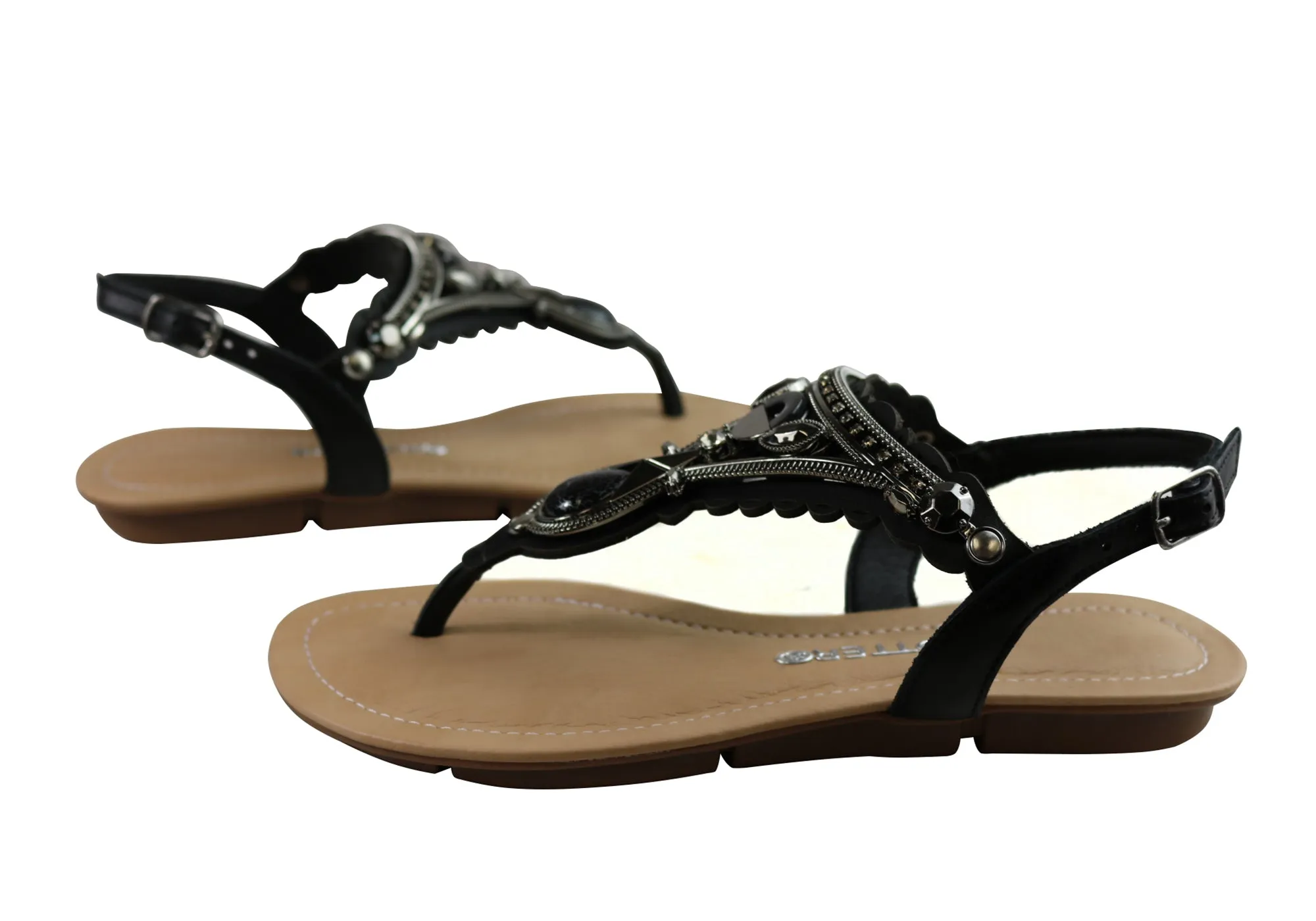 Bottero Caymen Womens Comfortable Leather Sandals Made In Brazil