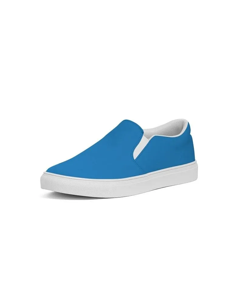 Bright Blue Slip-On Canvas Sneakers | Women's | Bright Pure Blue | C100M50Y0K0