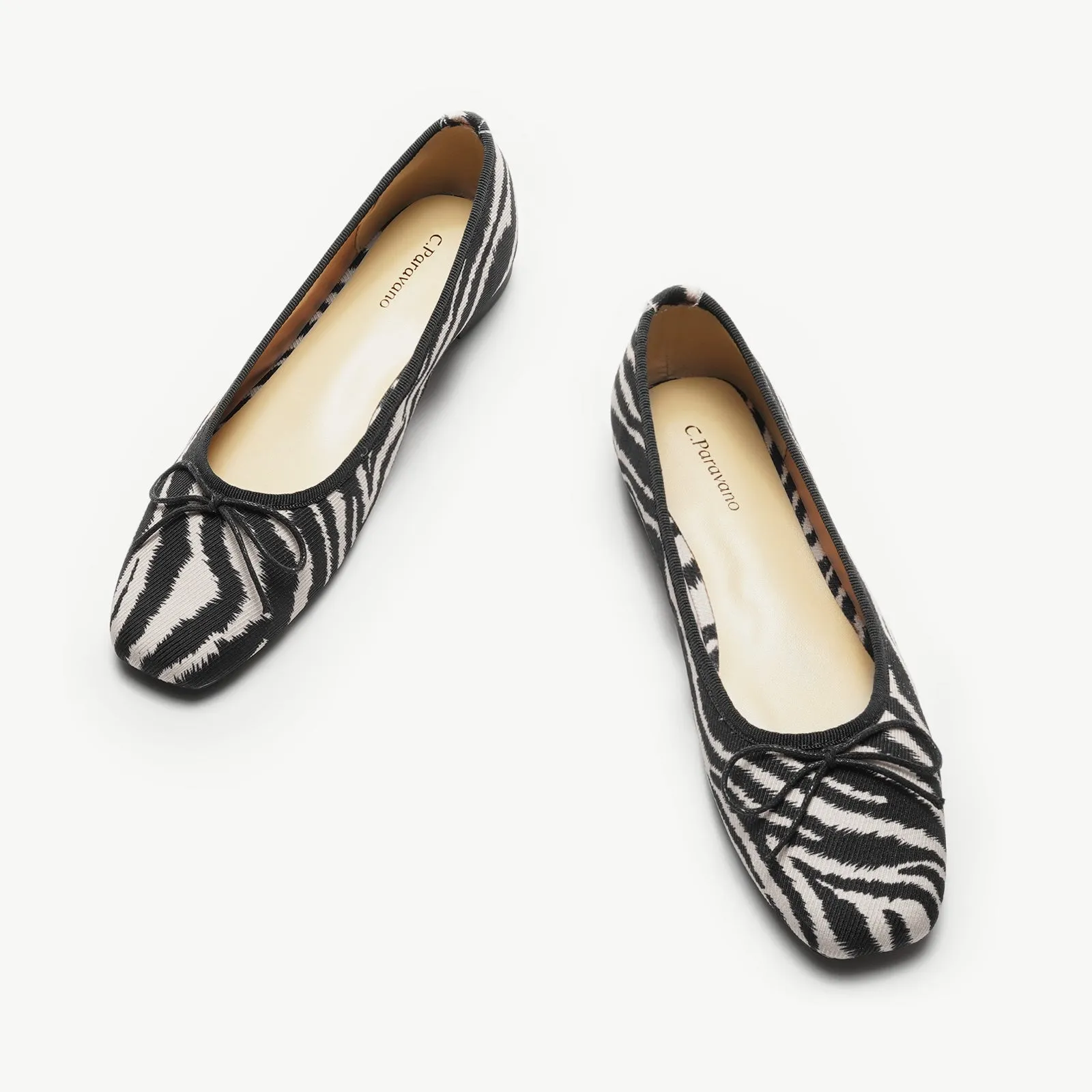 Canvas Ballet Flats (Elena) Zebra