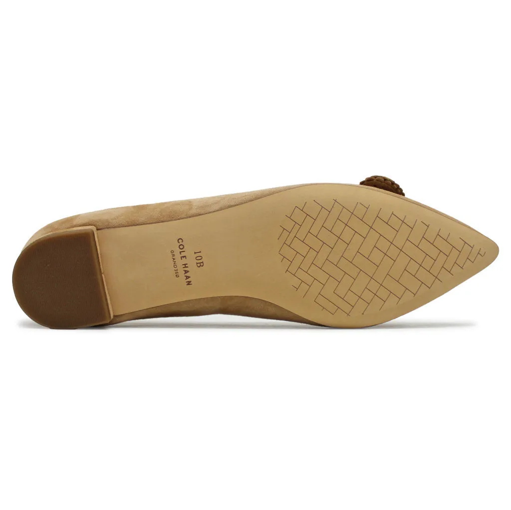 Cole Haan Bellport Bow Skimmer Suede Women's Flats Shoes