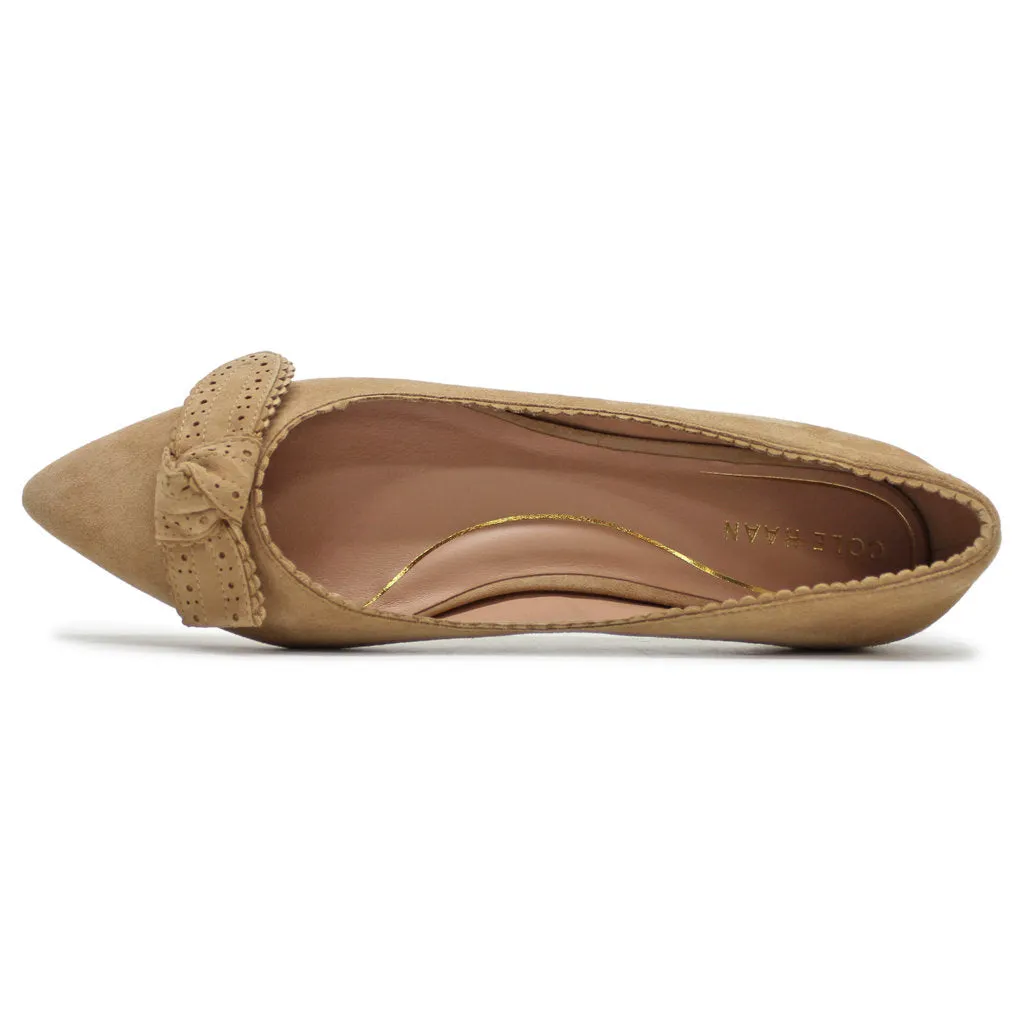 Cole Haan Bellport Bow Skimmer Suede Women's Flats Shoes