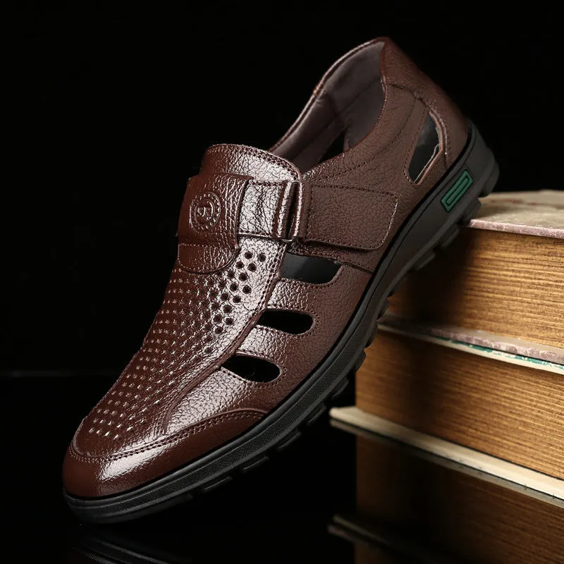 Comfortable Leather Men Shoes Sandals