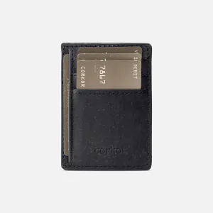 Corkor Vegan Cork RFID Card Wallet, Black