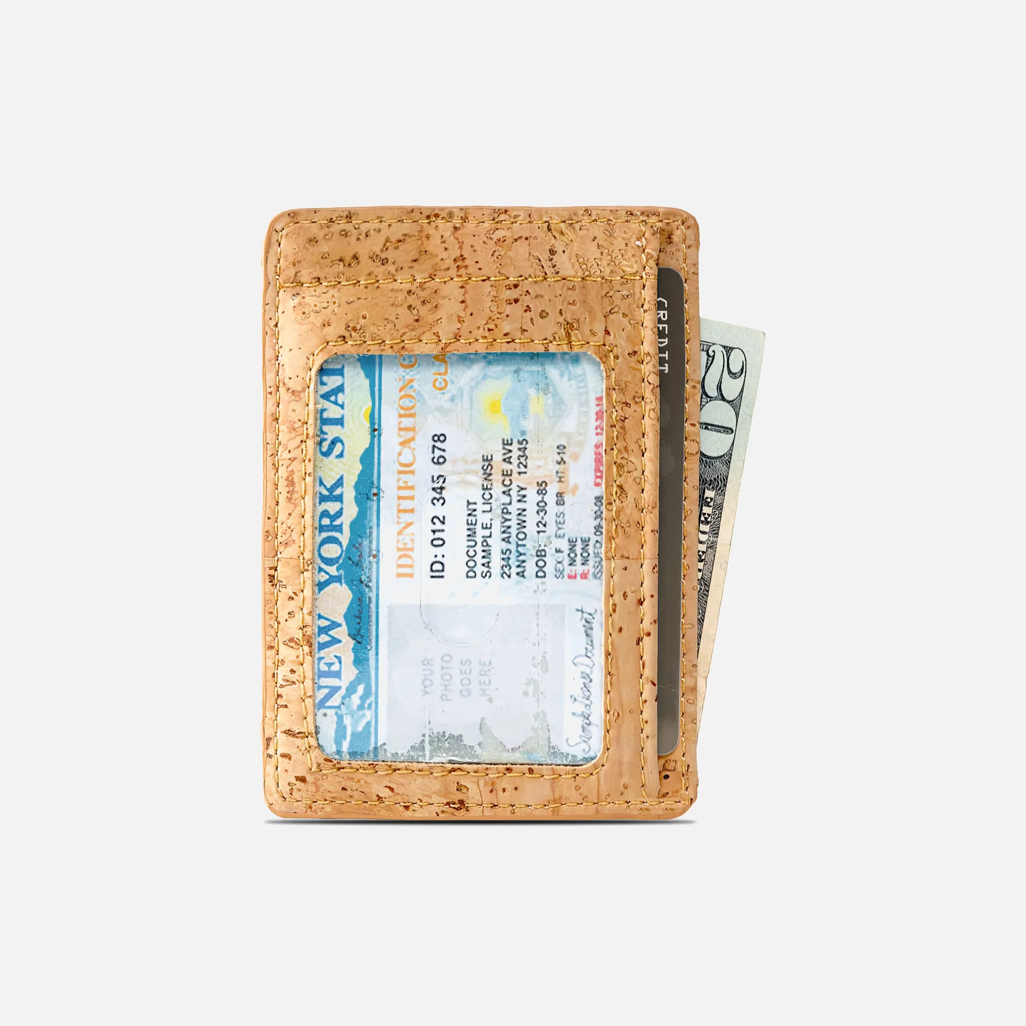 Corkor Vegan Cork RFID Card Wallet, Light Brown