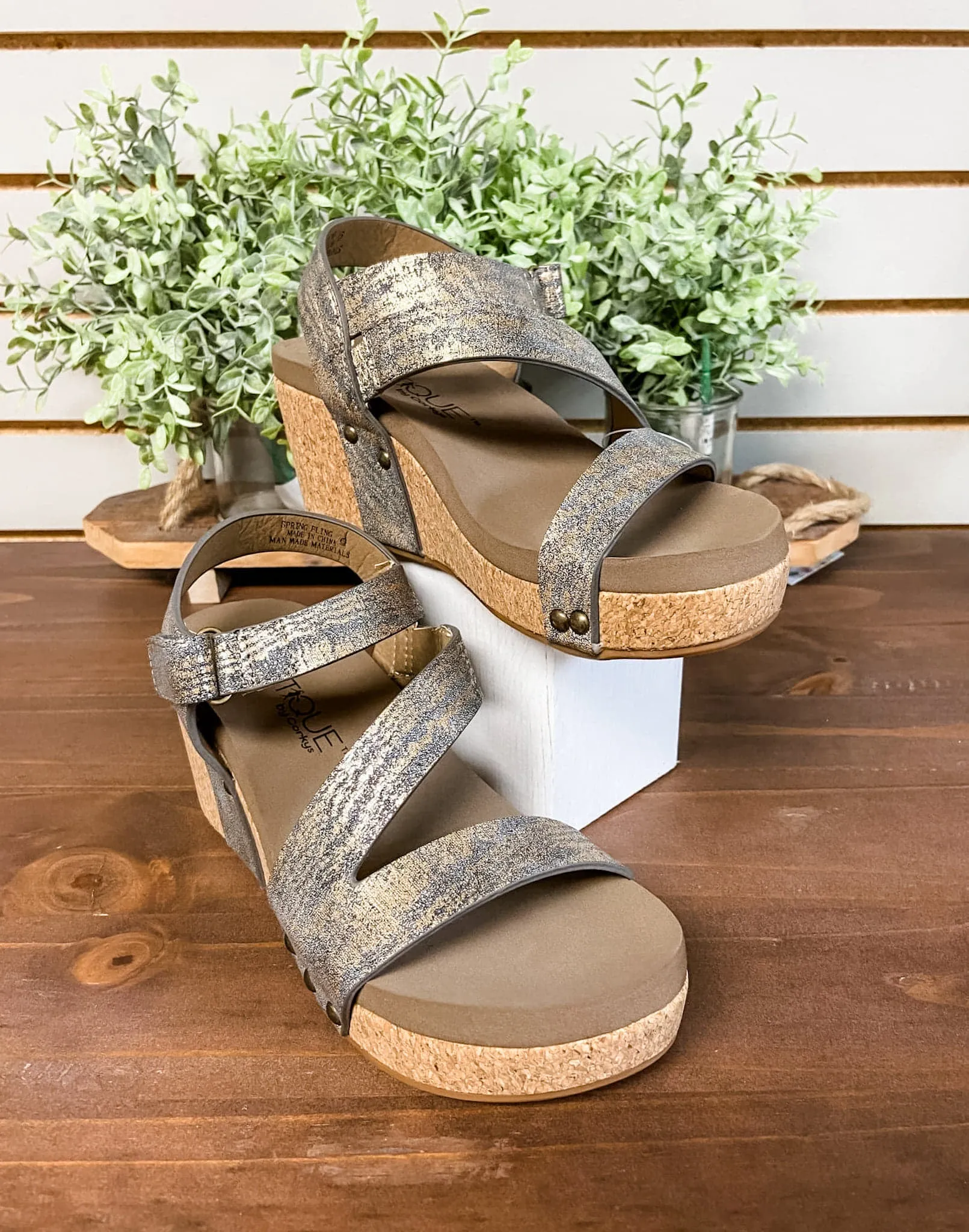 Corky's Spring Fling Wedge- Gun Metal