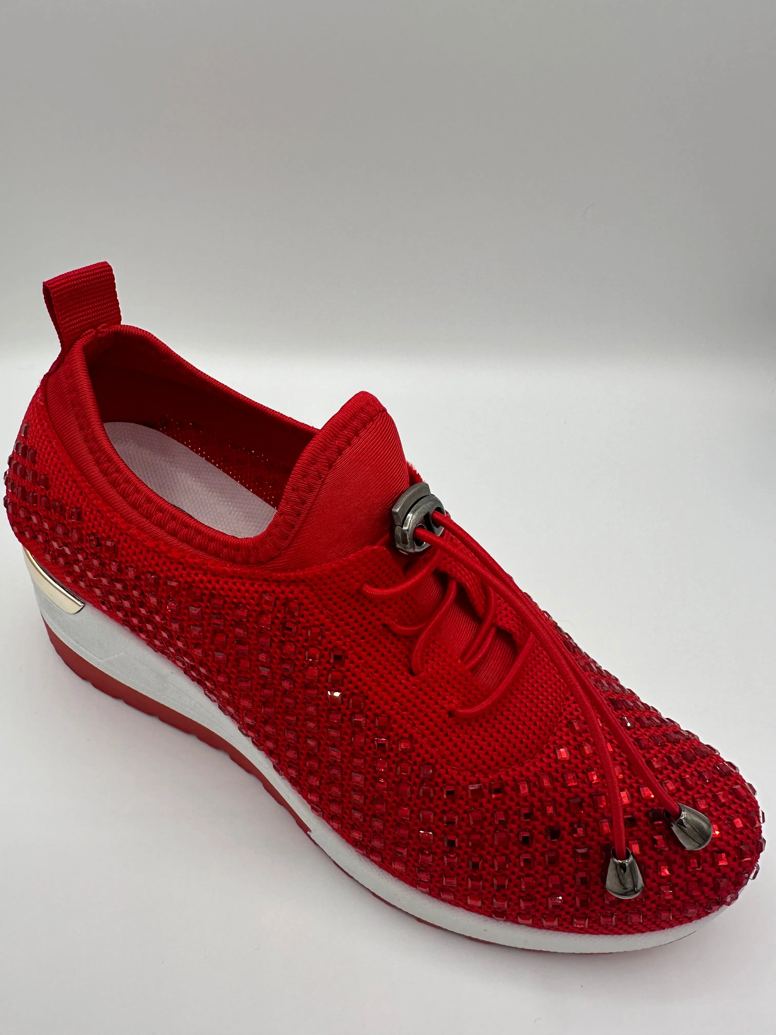 Crystal-Embellished Slip-On Gym Shoe