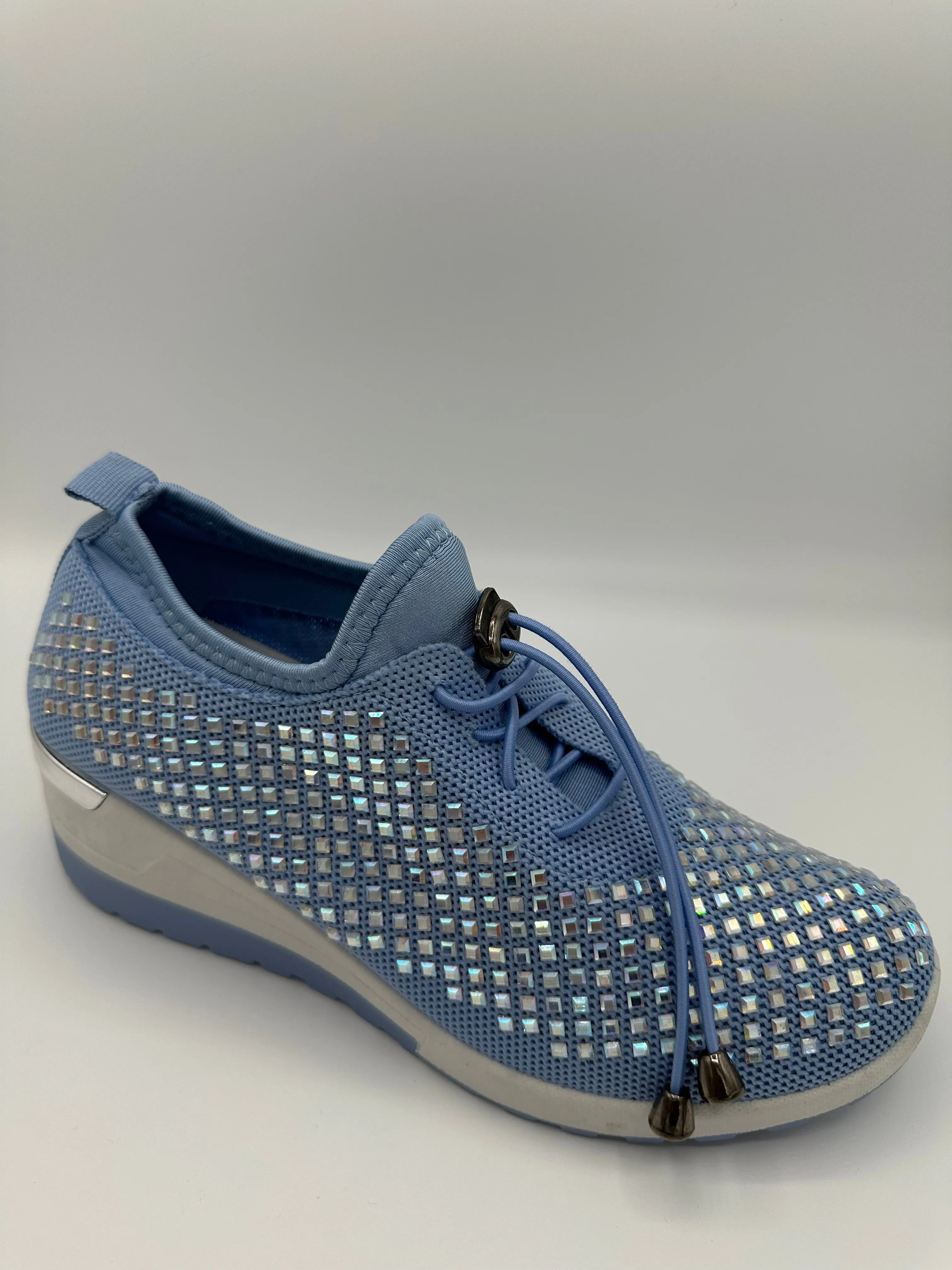 Crystal-Embellished Slip-On Gym Shoe