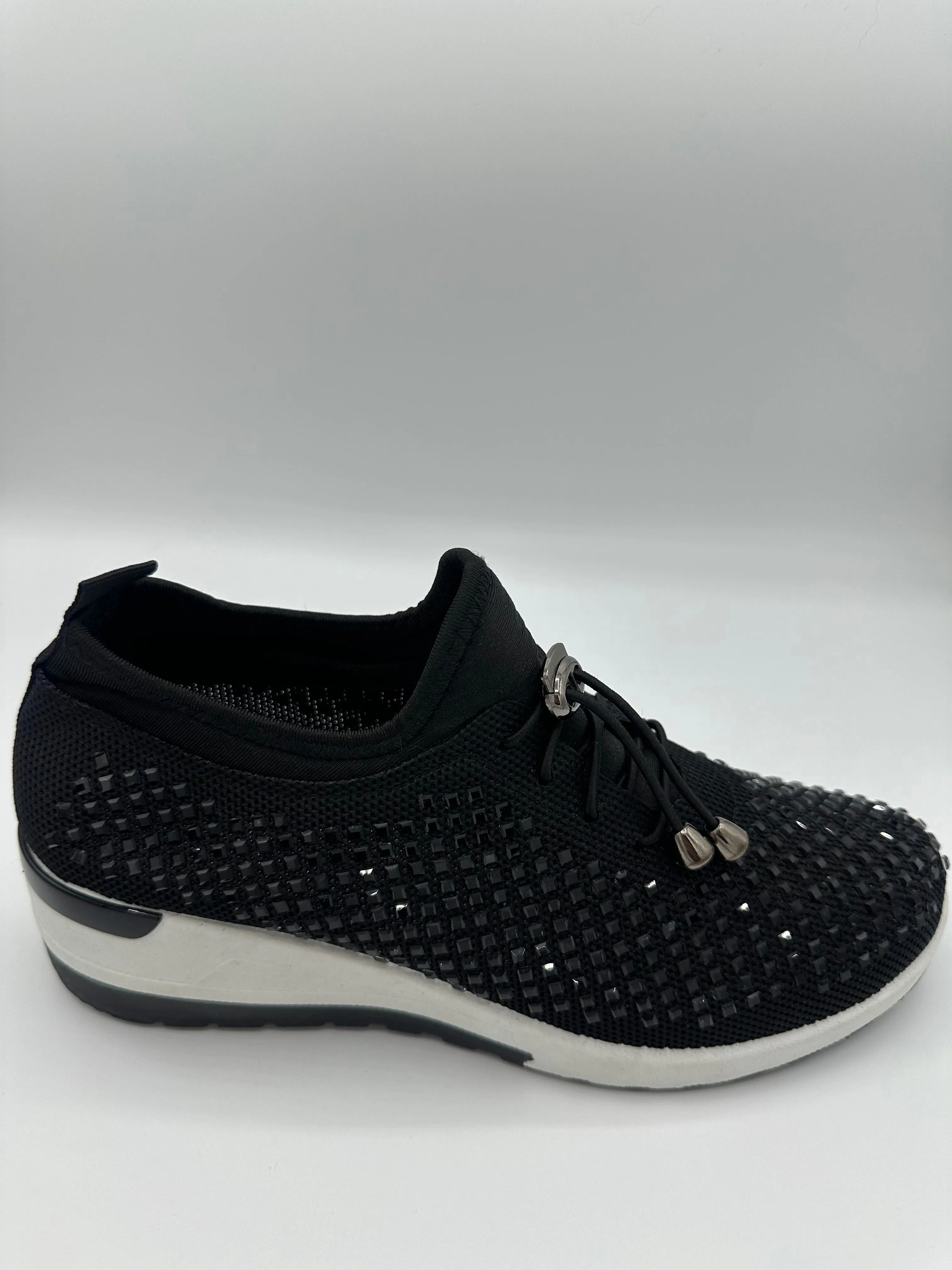 Crystal-Embellished Slip-On Gym Shoe