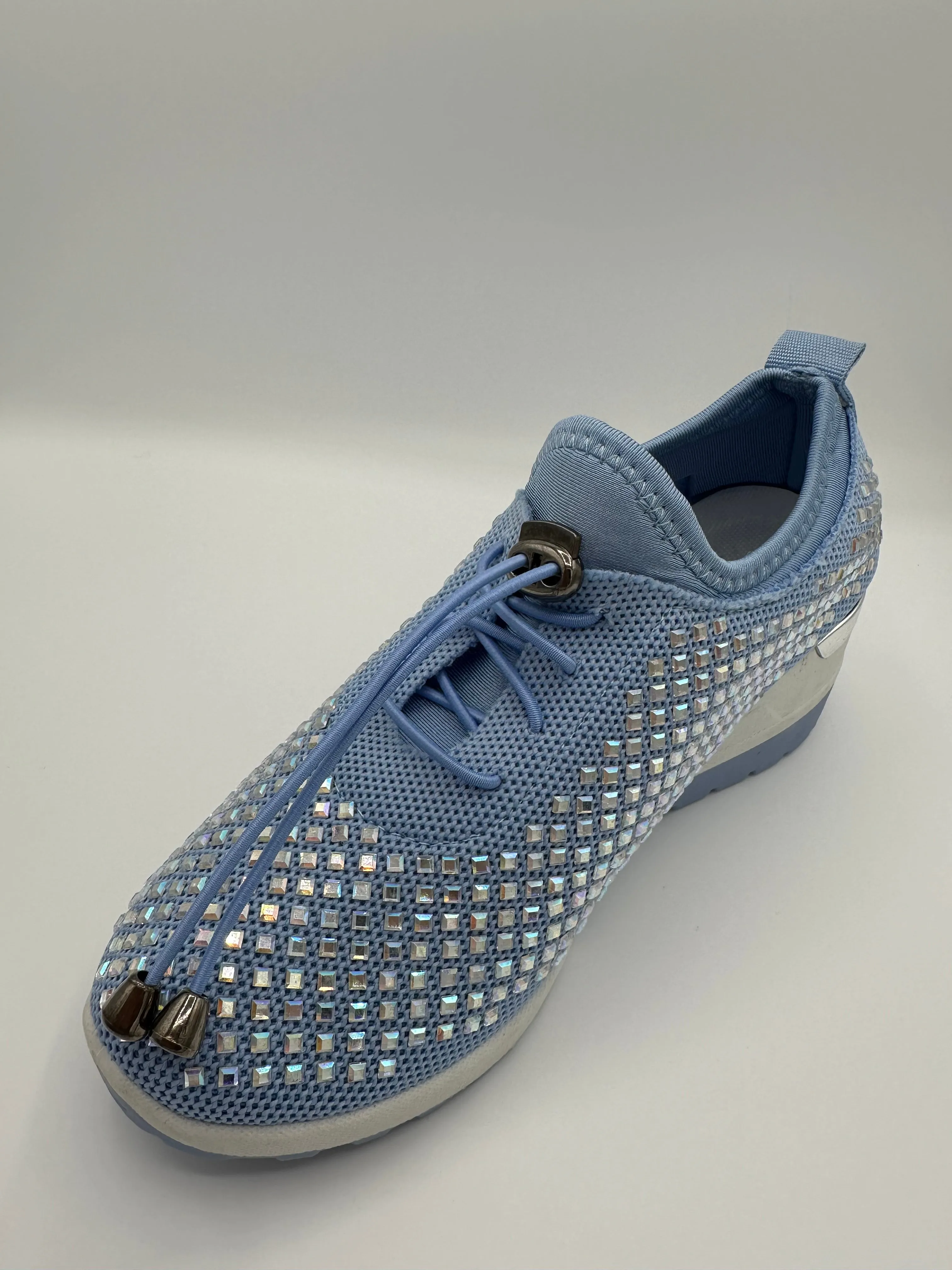 Crystal-Embellished Slip-On Gym Shoe