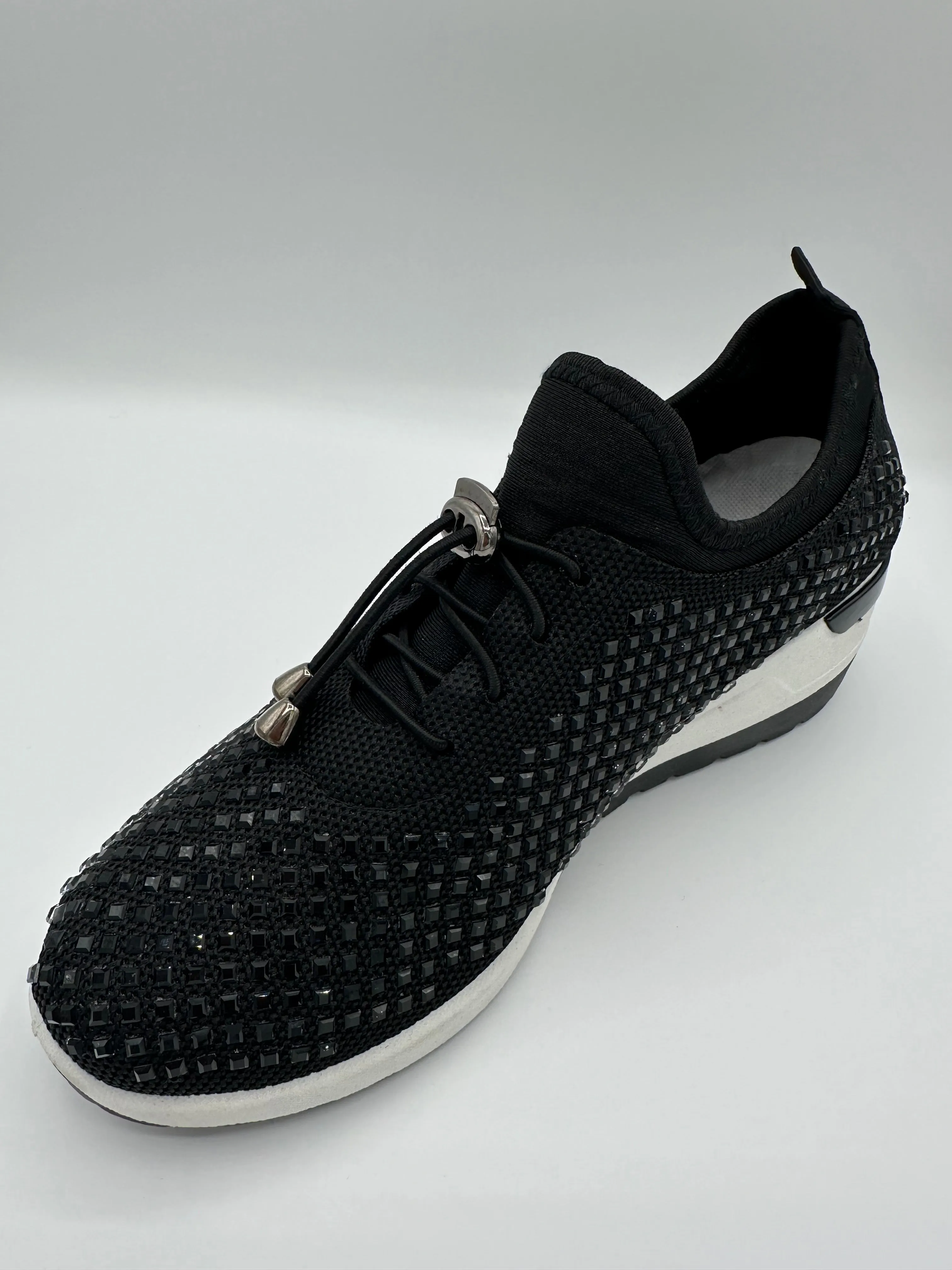 Crystal-Embellished Slip-On Gym Shoe