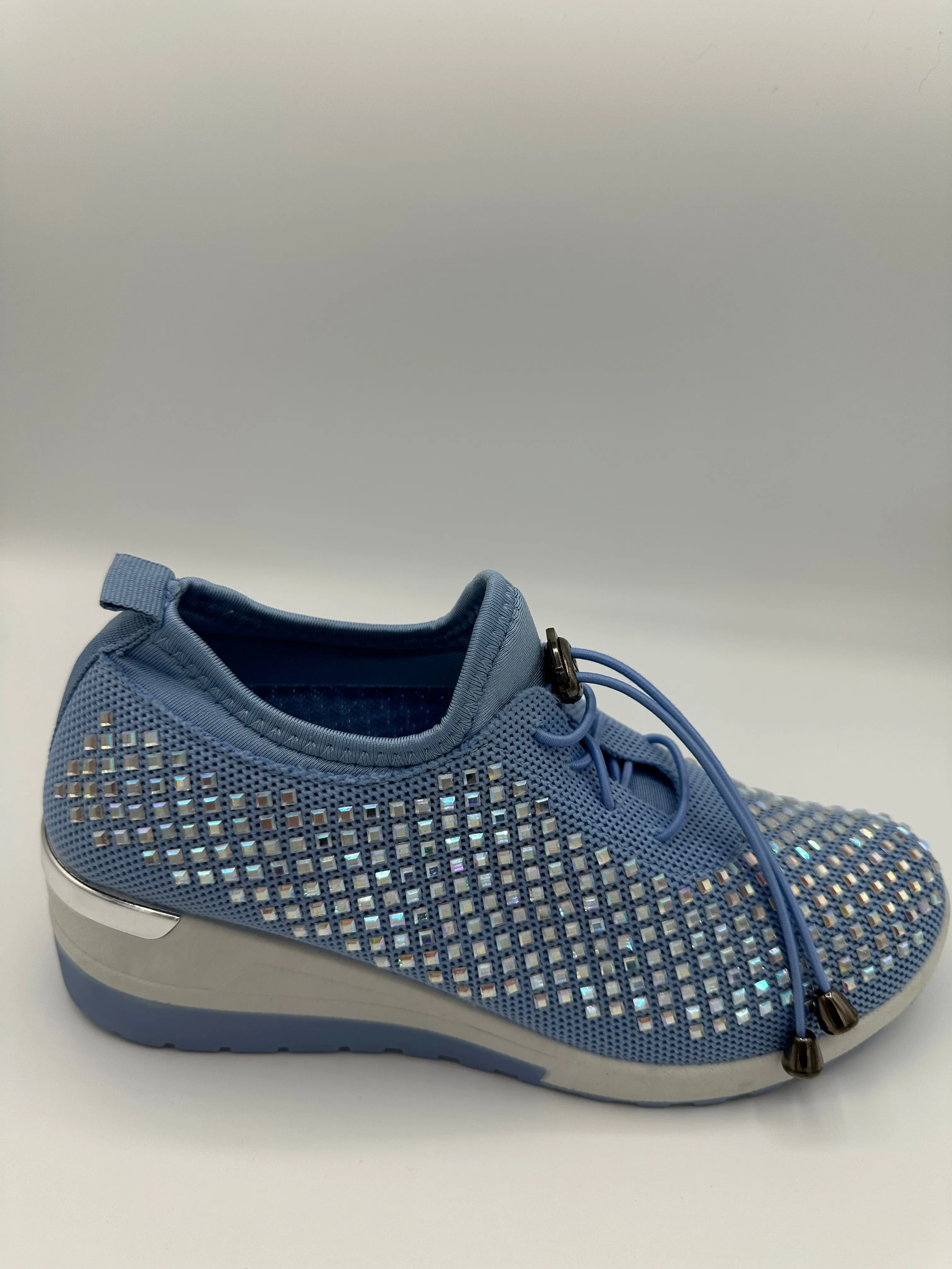 Crystal-Embellished Slip-On Gym Shoe