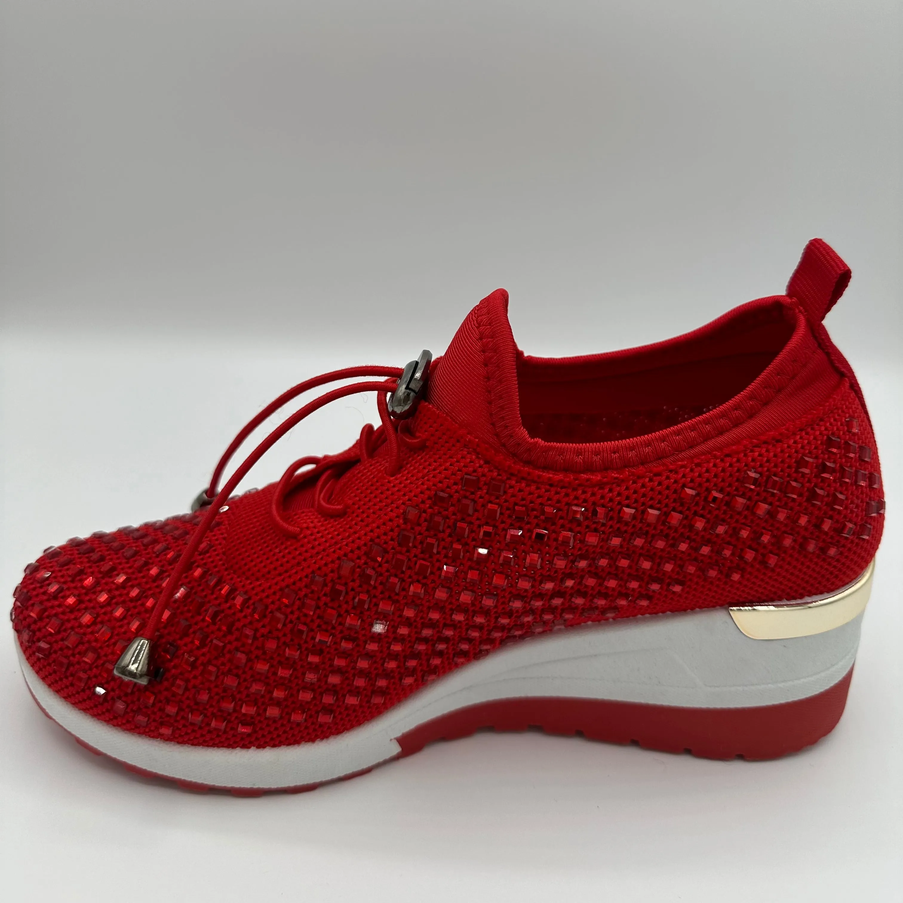 Crystal-Embellished Slip-On Gym Shoe