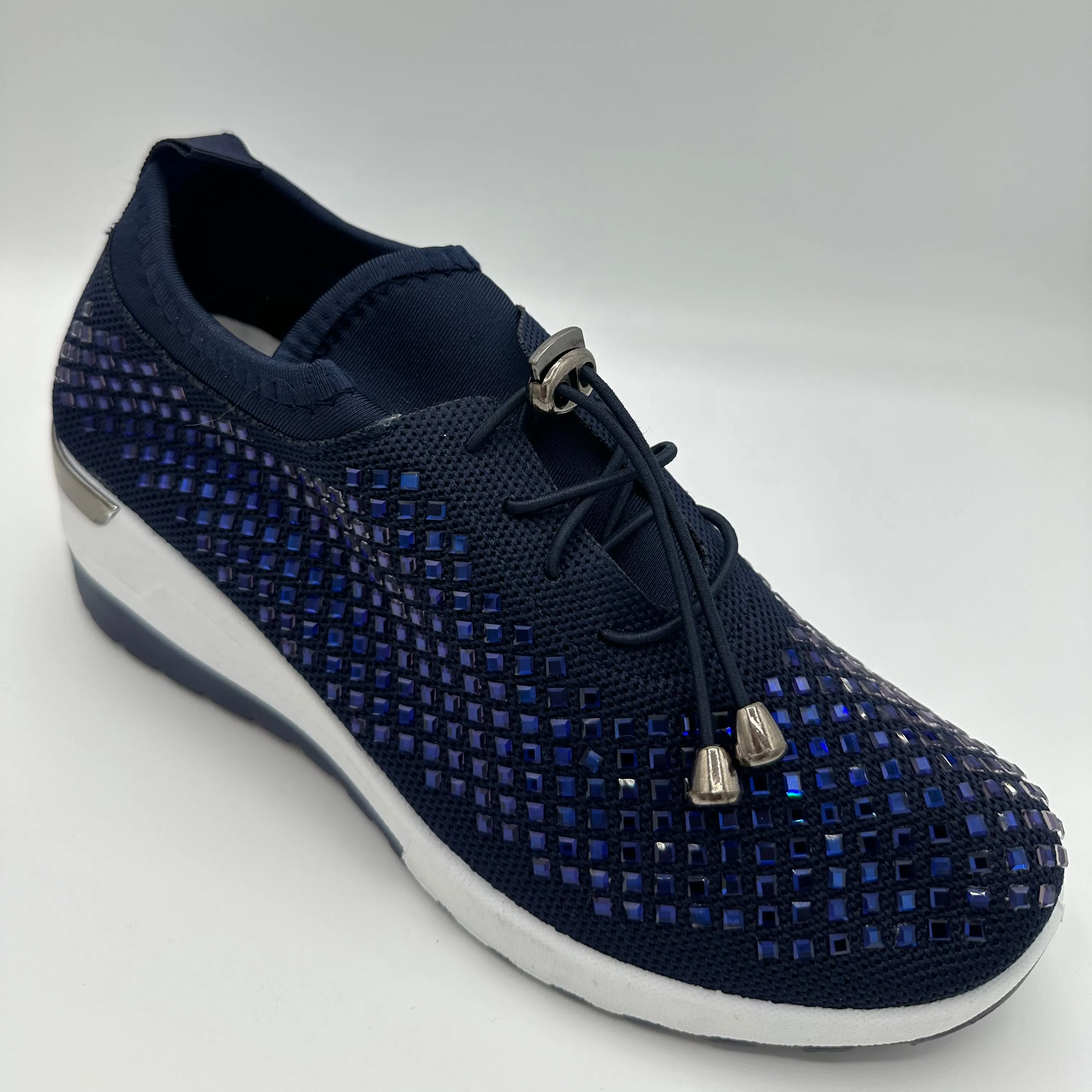 Crystal-Embellished Slip-On Gym Shoe