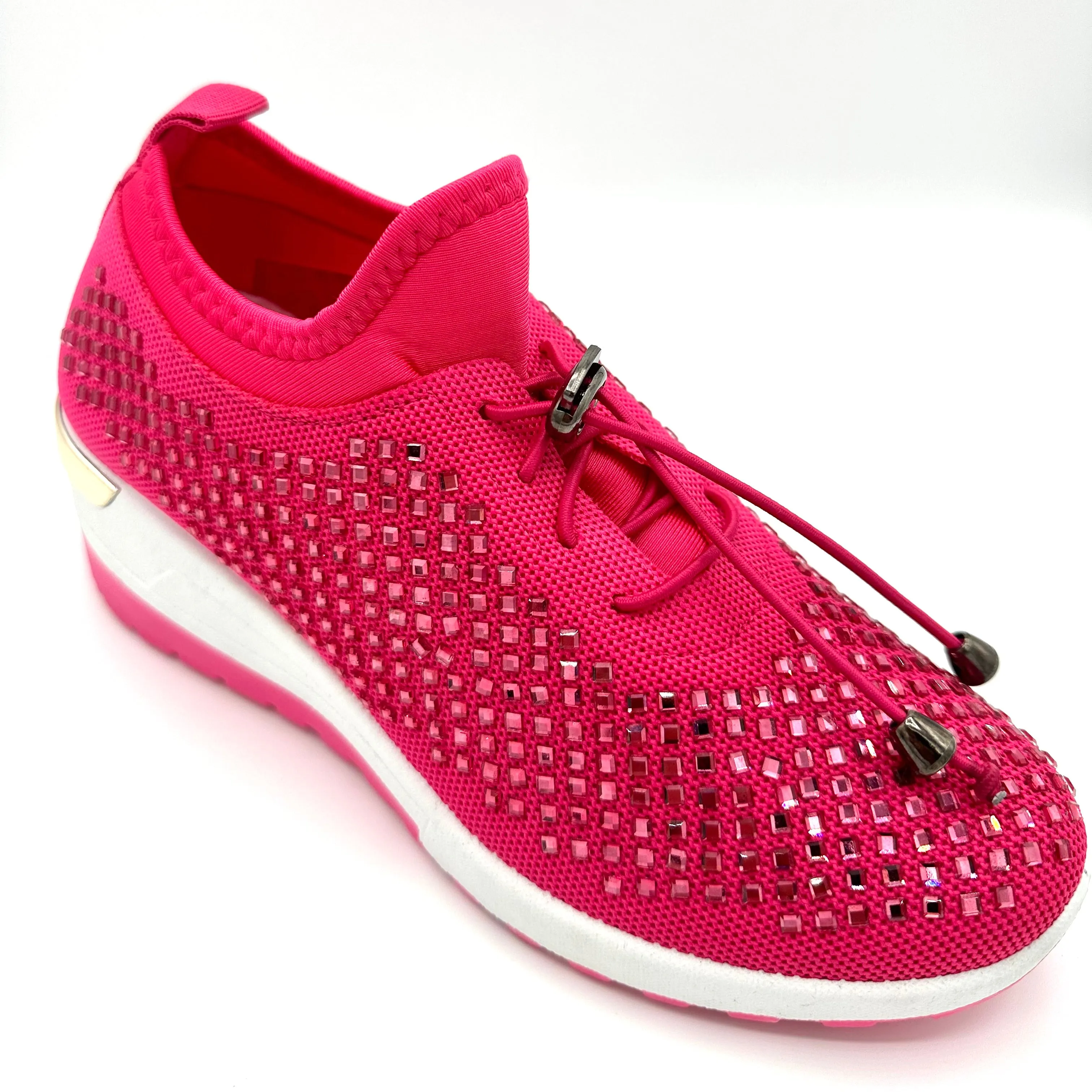 Crystal-Embellished Slip-On Gym Shoe