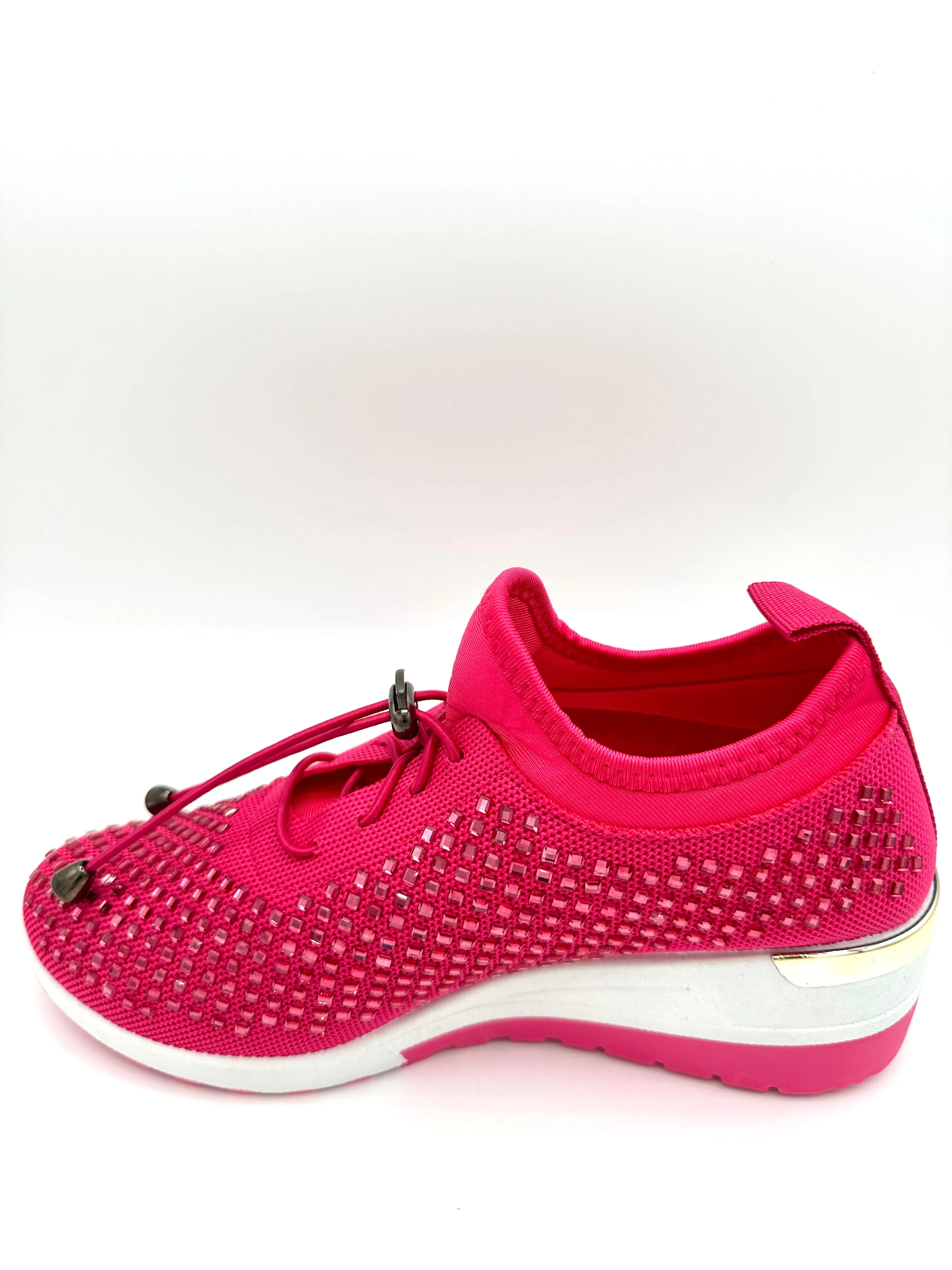 Crystal-Embellished Slip-On Gym Shoe