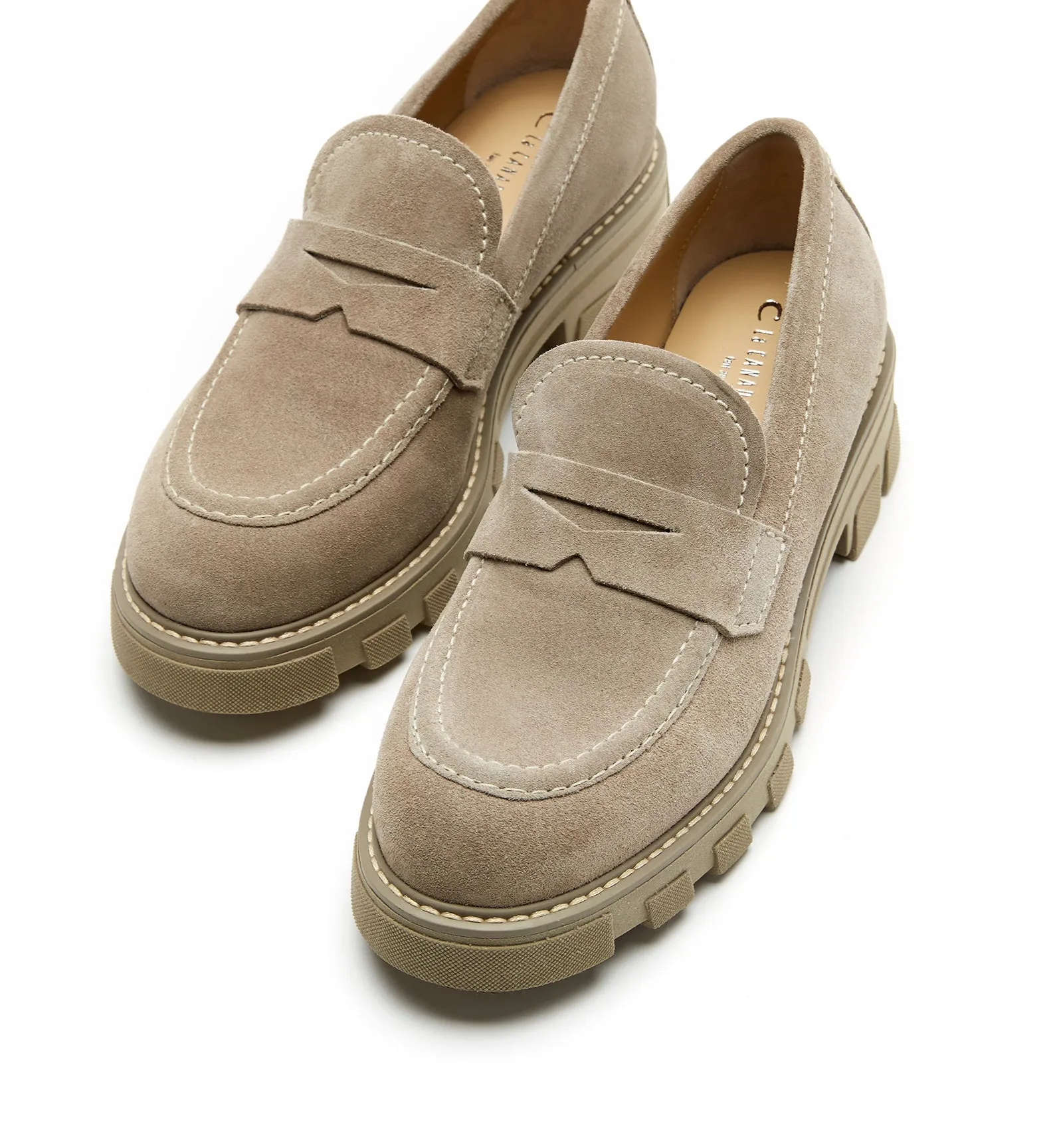 Daniel Suede Loafer | Pebble