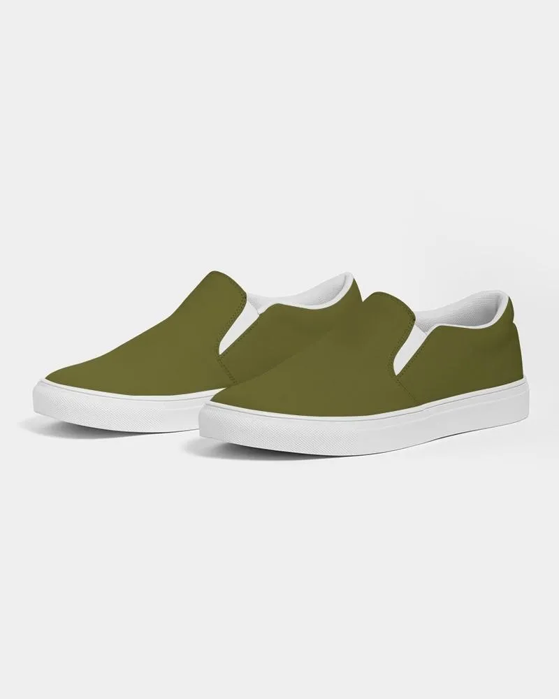 Dark Midtone Yellow Slip-On Canvas Sneakers | Men's | C0M0Y80K80