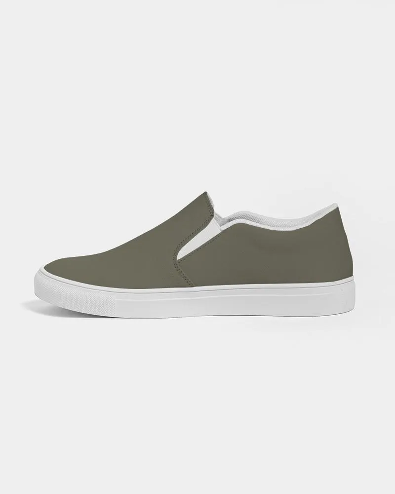 Dark Yellow Slip-On Canvas Sneakers | Women's | Dark Pale Pastel Yellow | C0M0Y30K80