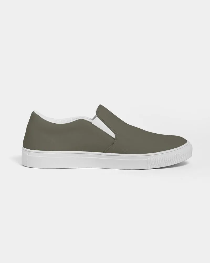 Dark Yellow Slip-On Canvas Sneakers | Women's | Dark Pale Pastel Yellow | C0M0Y30K80