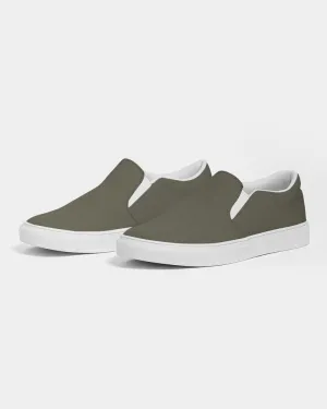 Dark Yellow Slip-On Canvas Sneakers | Women's | Dark Pale Pastel Yellow | C0M0Y30K80