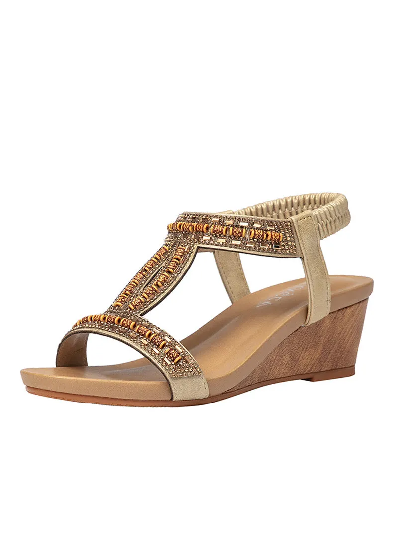 Ethnic Slope and Bohemian Sandals