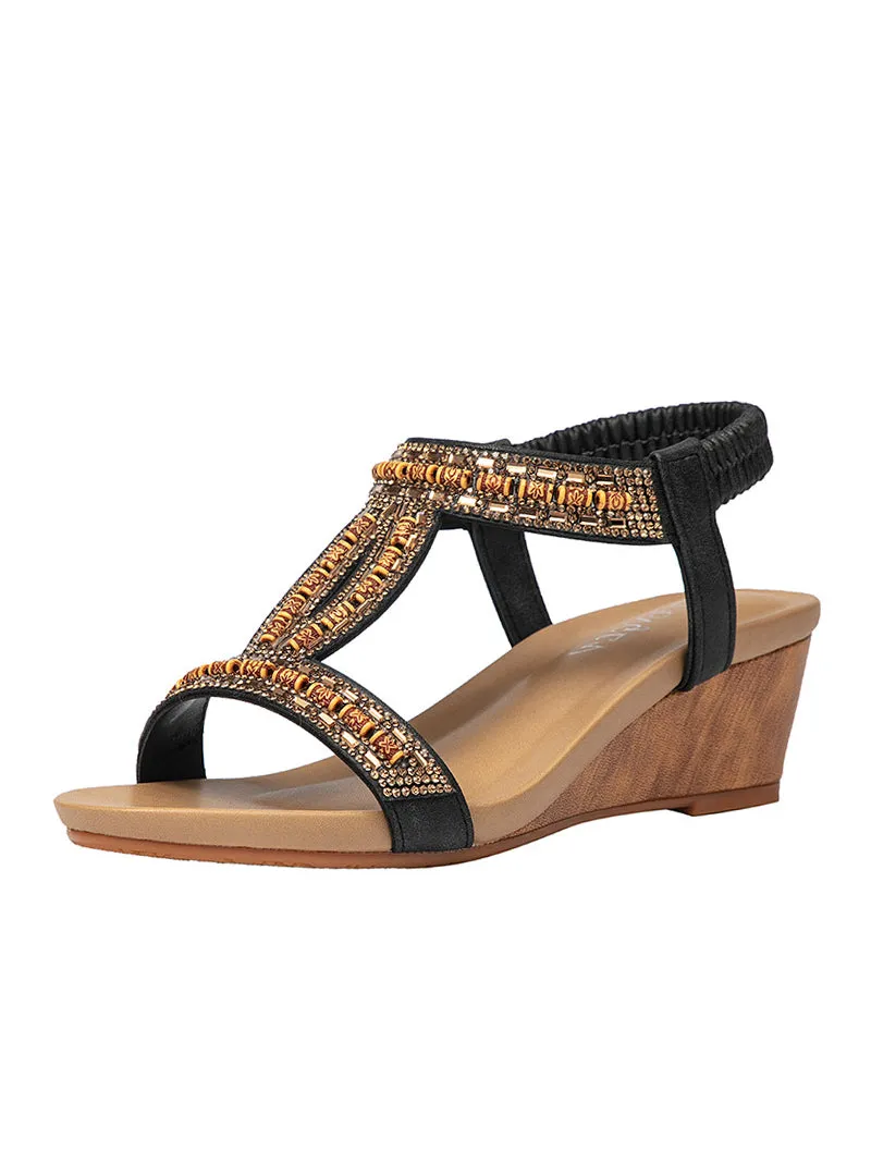 Ethnic Slope and Bohemian Sandals