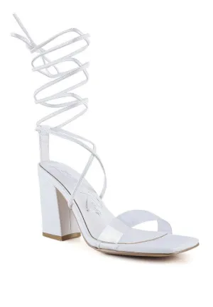 High Cult Strappy Tie-Up Block Heels