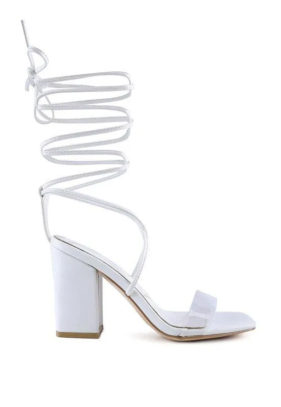 High Cult Strappy Tie-Up Block Heels