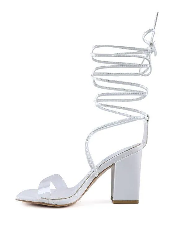 High Cult Strappy Tie-Up Block Heels