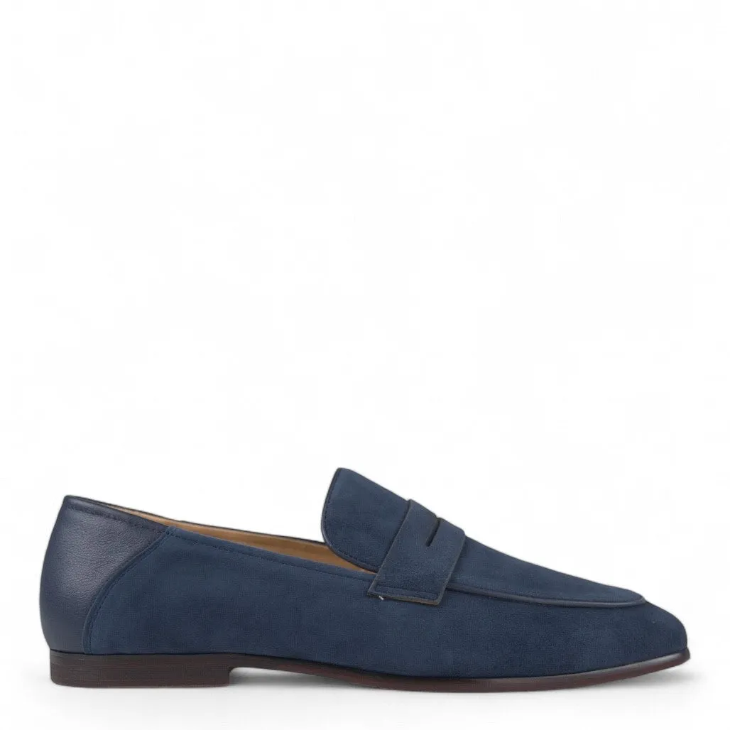 Jonas Navy Suede Loafers