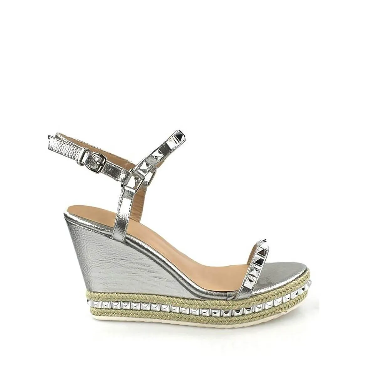 KIMMY Anklestrap Studded High Wedge