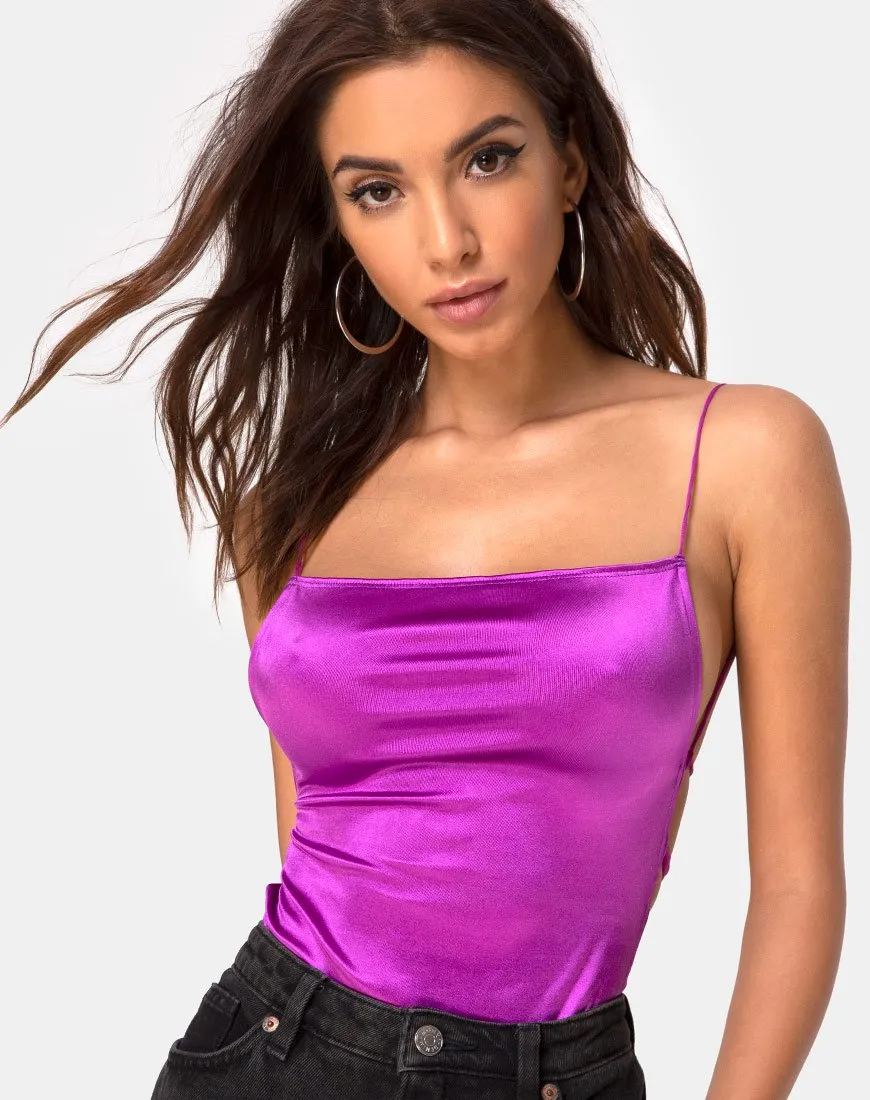 Koza Bodice in Satin Violet