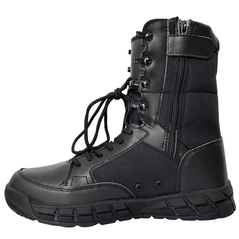 Lightweight Tactical Combat Boots for Men - Anti-Collision, Waterproof, Breathable Lace-Up Hiking Shoes