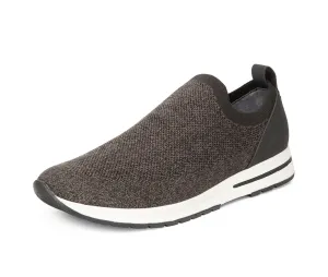 Me Too Lyric Slip On Sneakers Black Flannel Slip On Heather Sustainable Mesh