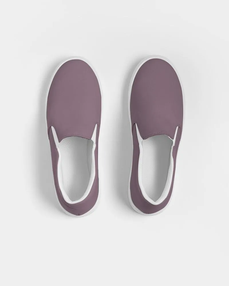 Medium Dark Magenta Slip-On Canvas Sneakers | Men's | Medium Dark Pale Pastel Magenta | C0M30Y0K60