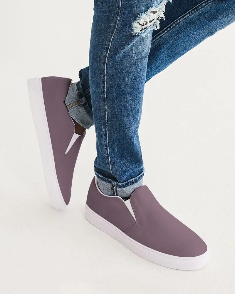 Medium Dark Magenta Slip-On Canvas Sneakers | Men's | Medium Dark Pale Pastel Magenta | C0M30Y0K60