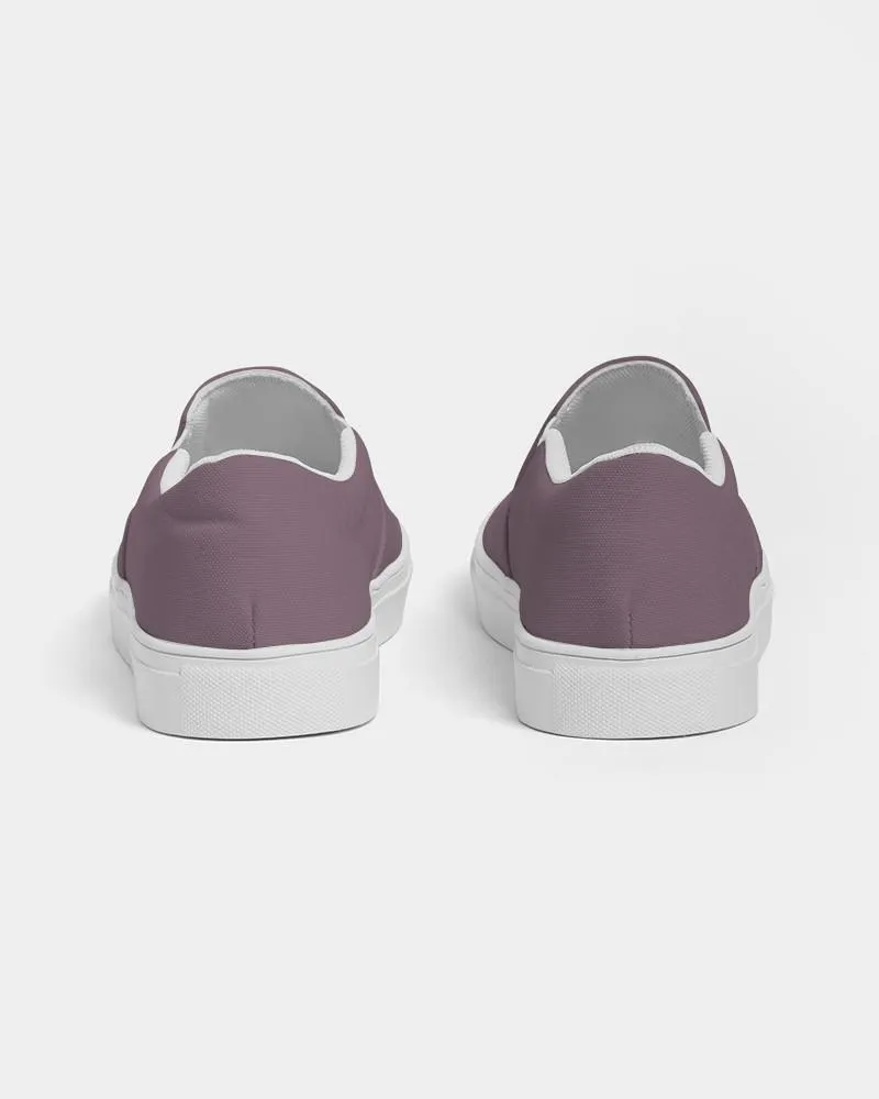 Medium Dark Magenta Slip-On Canvas Sneakers | Men's | Medium Dark Pale Pastel Magenta | C0M30Y0K60