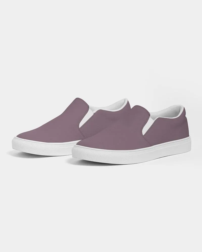 Medium Dark Magenta Slip-On Canvas Sneakers | Men's | Medium Dark Pale Pastel Magenta | C0M30Y0K60