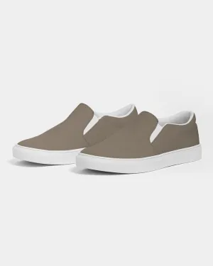 Medium Dark Orange Brown Slip-On Canvas Sneakers | Women's | Medium Dark Pale Pastel Orange Brown | C0M15Y30K60