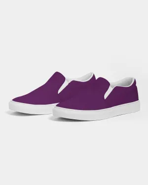 Medium Dark Purple Slip-On Canvas Sneakers | Men's | Medium Dark Pure Purple | C50M100Y0K60