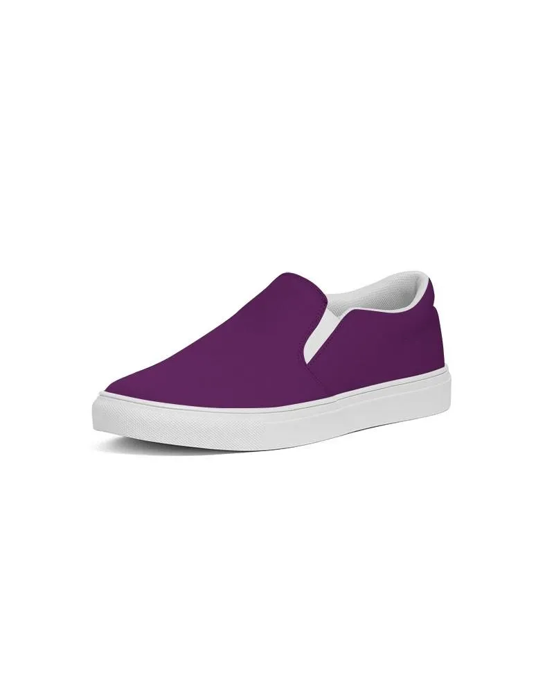 Medium Dark Purple Slip-On Canvas Sneakers | Men's | Medium Dark Pure Purple | C50M100Y0K60