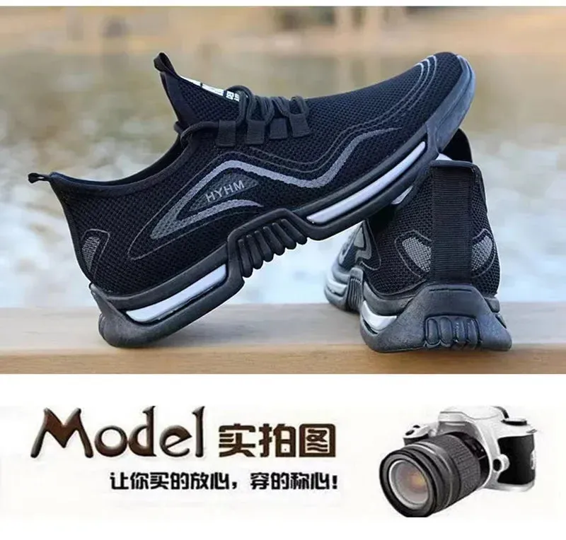 Men Shoes Casual Slip on Fashion Sneakers Male Sport Running Shoes Gym Training Walking Tennis Shoes Non Slip Workout Flats