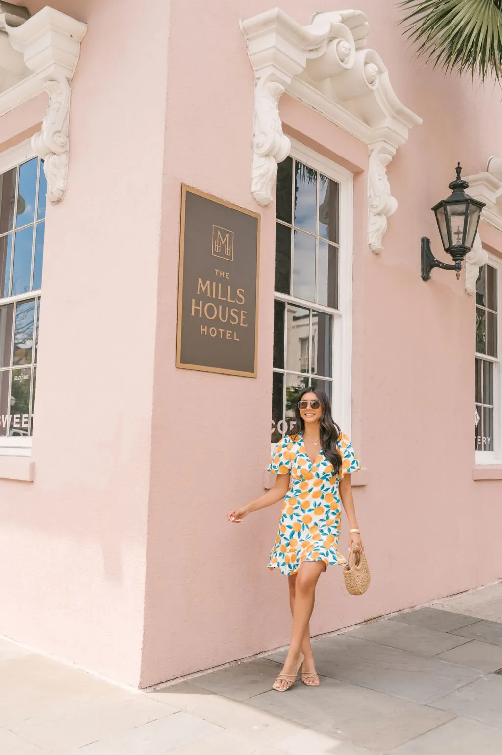 Orange Citrus Print Mini Dress - FINAL SALE