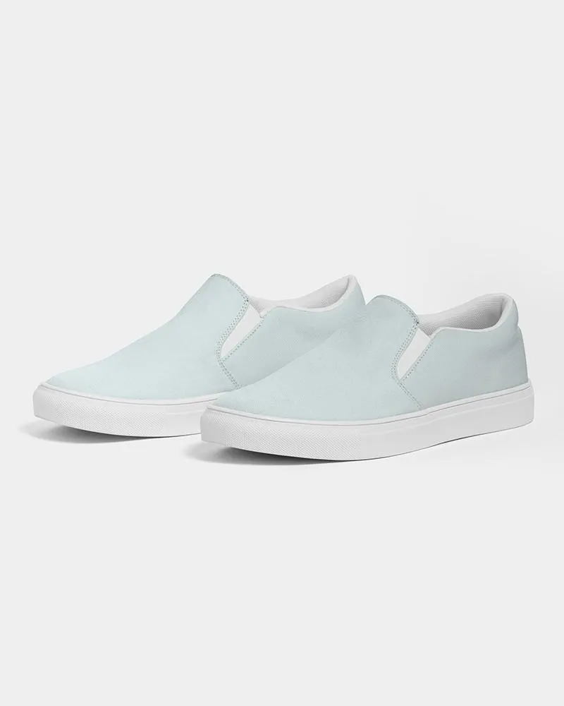 Pale Blue Cool Green Slip-On Canvas Sneakers | Women's | Bright Pale Blue Cool Green | C10M0Y5K0