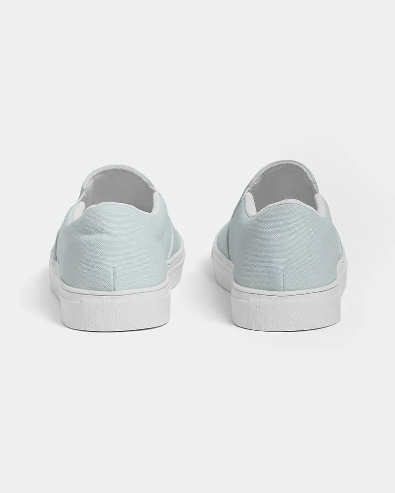 Pale Blue Cool Green Slip-On Canvas Sneakers | Women's | Bright Pale Blue Cool Green | C10M0Y5K0