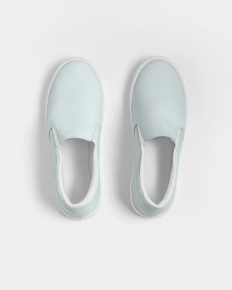 Pale Blue Cool Green Slip-On Canvas Sneakers | Women's | Bright Pale Blue Cool Green | C10M0Y5K0