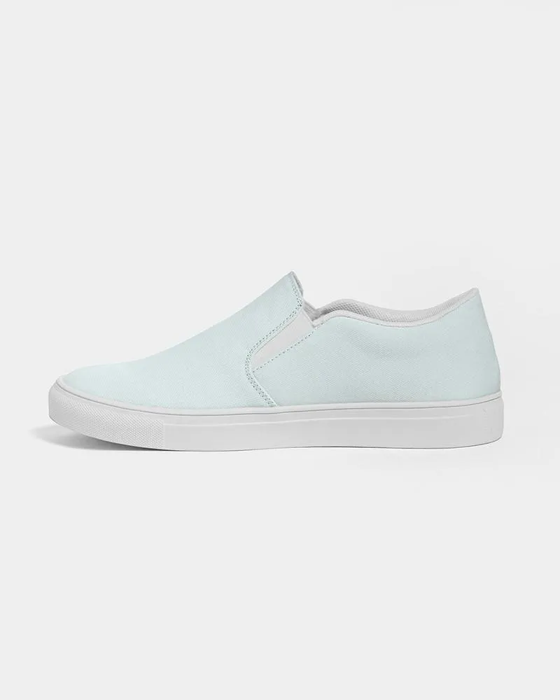 Pale Blue Cool Green Slip-On Canvas Sneakers | Women's | Bright Pale Blue Cool Green | C10M0Y5K0