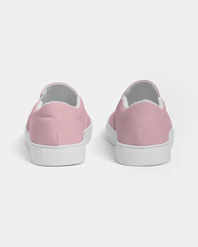 Pale Pastel Cool Pink Slip-On Canvas Sneakers | Women's | Bright Pale Pastel Cool Pink | C0M30Y8K0